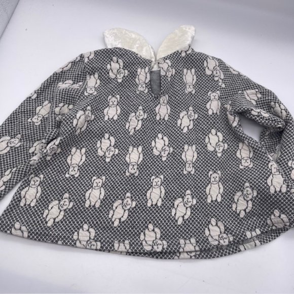 VTG 80s 90s Sesame Street Toddler Girl's 4T Knit Bear Print Gray Sweater Outfit - Picture 4 of 14